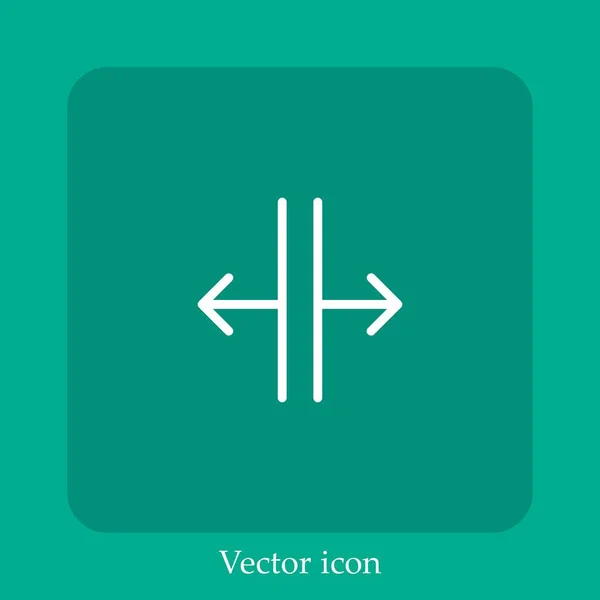 Développer Icône Vectorielle Icône Linéaire Ligne Avec Course Modifiable — Image vectorielle