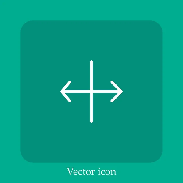 Développer Icône Vectorielle Icône Linéaire Ligne Avec Course Modifiable — Image vectorielle