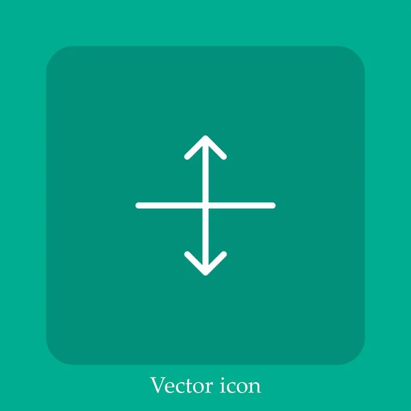 Expandera Vektor Ikonen Linjär Ikon Linje Med Redigerbar Stroke — Stock vektor