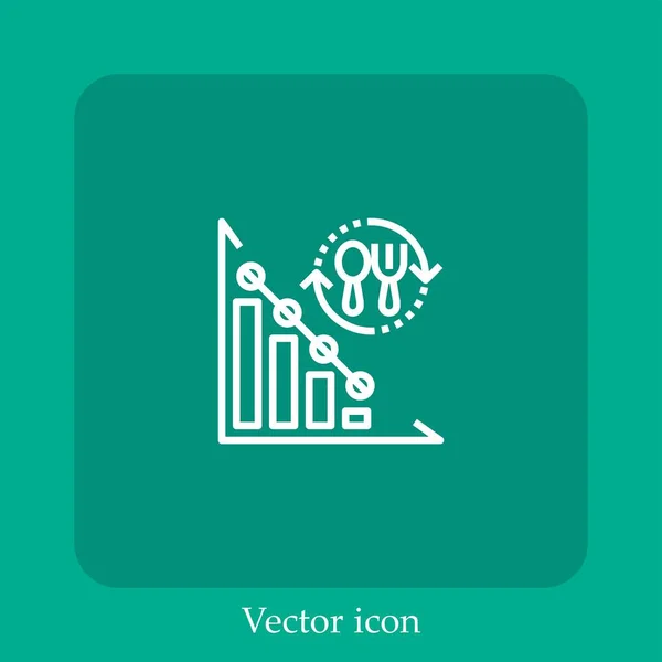 Icône Vectorielle Consommation Icône Linéaire Ligne Avec Course Modifiable — Image vectorielle