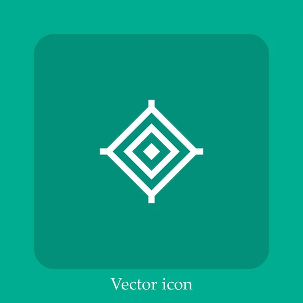 Olho Deus Ícone Vetor Linear Icon Line Com Curso Editável — Vetor de Stock