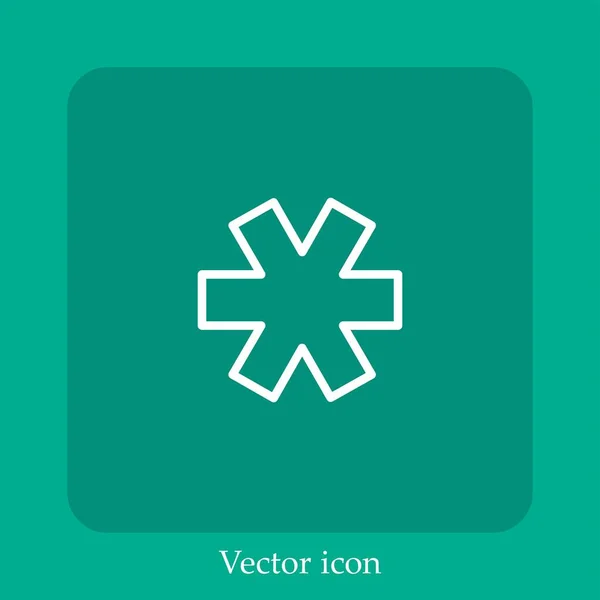 Lieblings Vektor Symbol Lineare Icon Line Mit Editierbarem Strich — Stockvektor