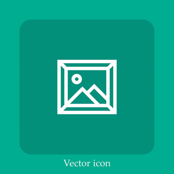 Rahmenvektorsymbol Lineare Icon Line Mit Editierbarem Strich — Stockvektor