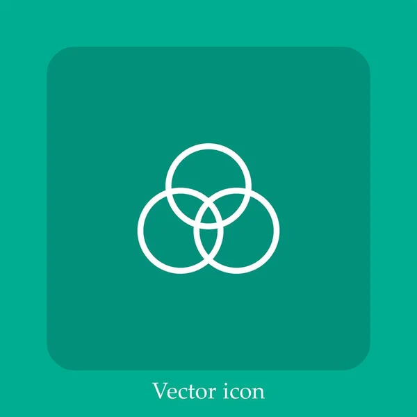 Filtres Icône Vectorielle Icône Linéaire Ligne Avec Course Modifiable — Image vectorielle