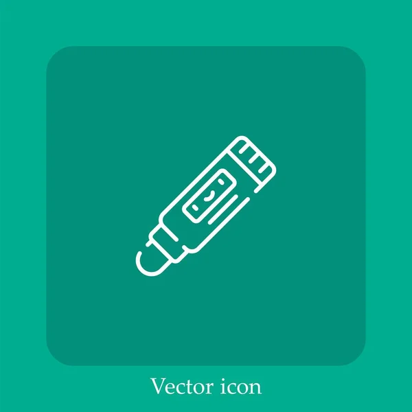 Markierungsvektorsymbol Lineare Icon Line Mit Editierbarem Strich — Stockvektor