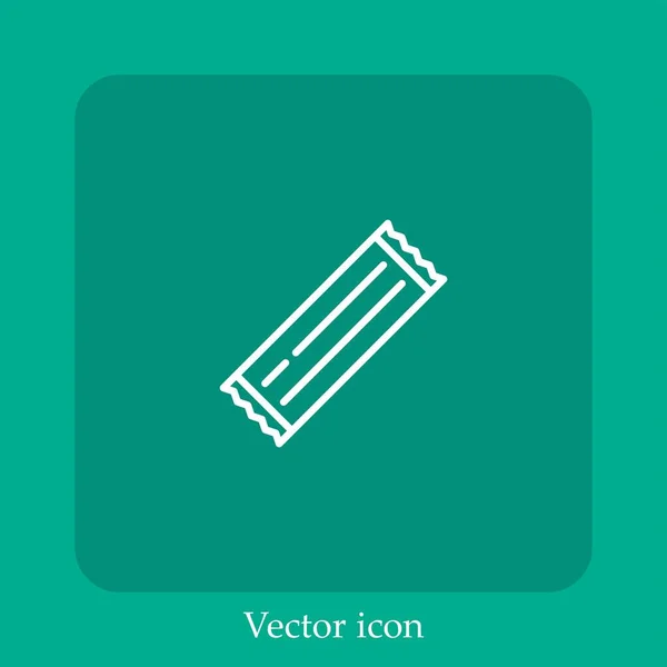 Flache Taffy Vektor Symbol Lineare Icon Line Mit Editierbarem Strich — Stockvektor