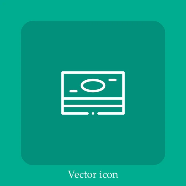 Icono Vector Dinero Icon Line Lineal Con Carrera Editable — Vector de stock