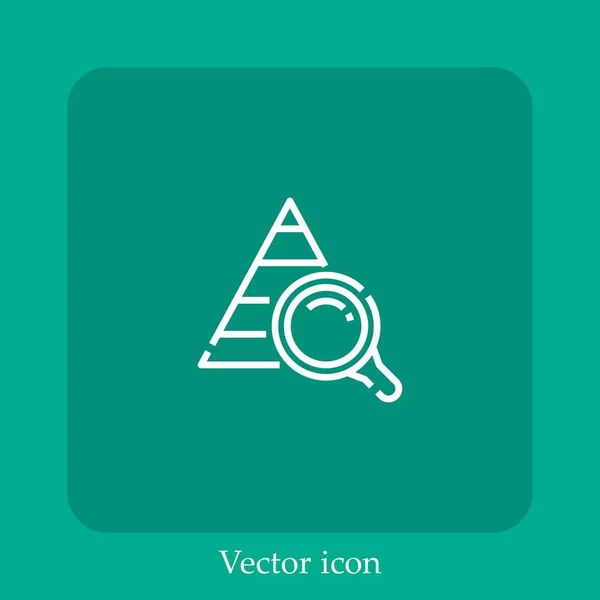 Search Vector Icon Linear Icon Line Editable Stroke — Stock Vector