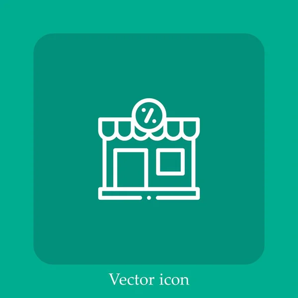 Shop Vektor Symbol Lineare Icon Line Mit Editierbarem Strich — Stockvektor