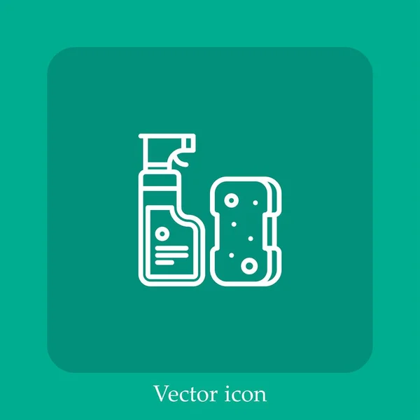 Ícone Vetorial Spray Linear Icon Line Com Curso Editável — Vetor de Stock