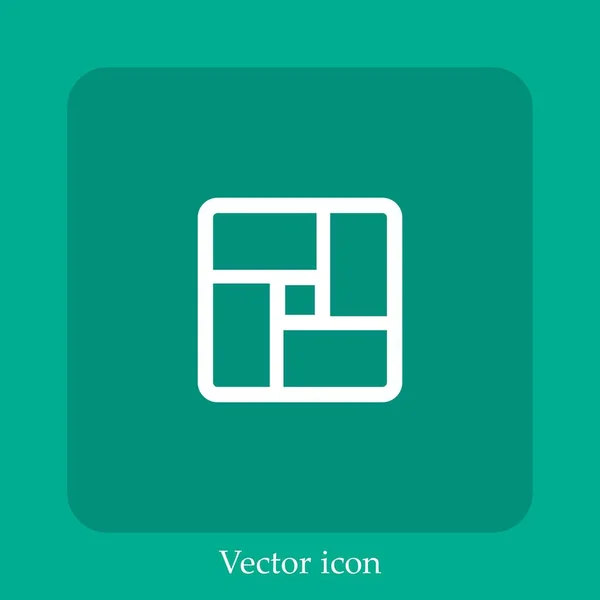 Google Apps Vector Icon Linear Icon Line Editable Stroke — Stock Vector