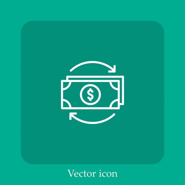 Währungsvektorsymbol Lineare Icon Line Mit Editierbarem Strich — Stockvektor