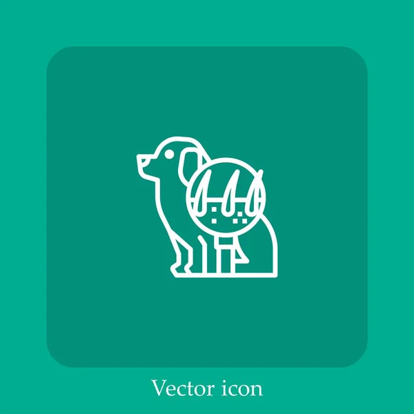 Icono Vector Dermatología Icon Line Lineal Con Carrera Editable — Vector de stock