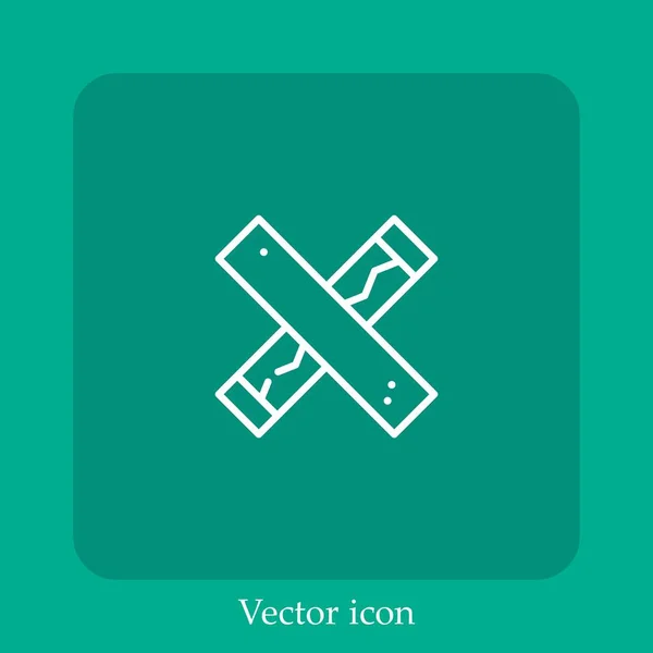 Gum Vector Icon Lineare Icon Line Mit Editierbarem Strich — Stockvektor