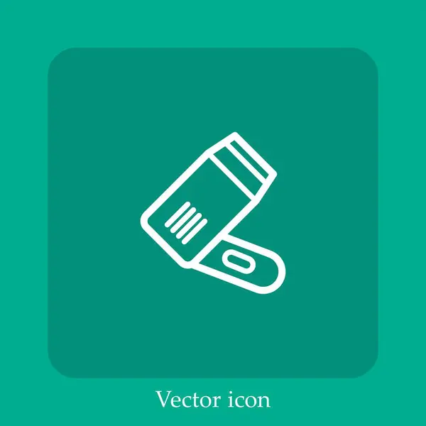 Ícone Vetorial Secador Cabelo Linear Icon Line Com Curso Editável — Vetor de Stock