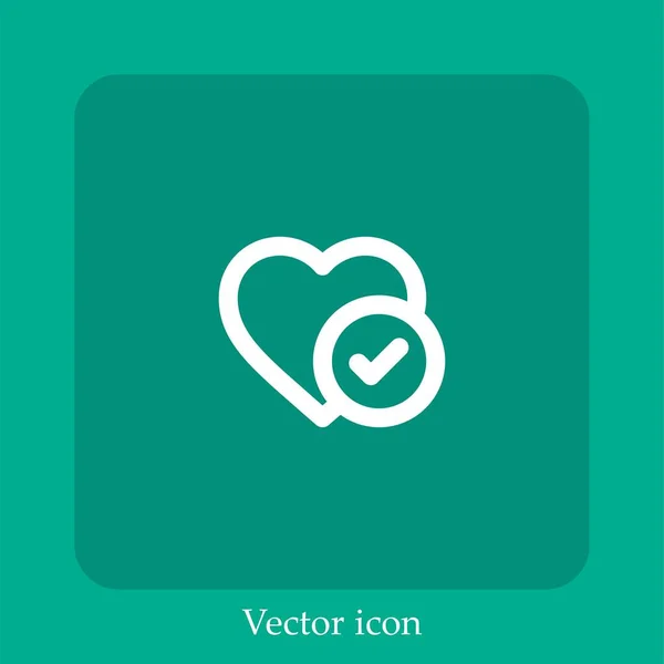 Salud Icono Del Vector Cuidado Salud Icon Line Lineal Con — Vector de stock