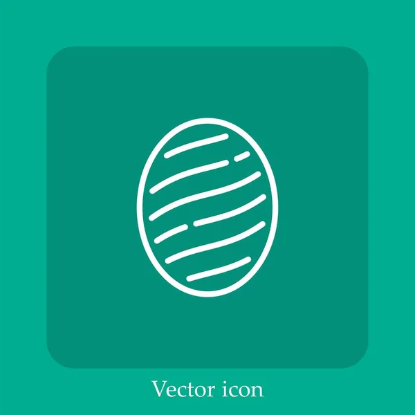 Mel Preenchido Ícone Vetor Doce Linear Icon Line Com Curso — Vetor de Stock