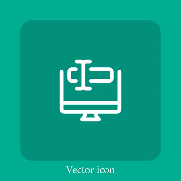 Typ Vektorsymbol Lineare Icon Line Mit Editierbarem Strich — Stockvektor