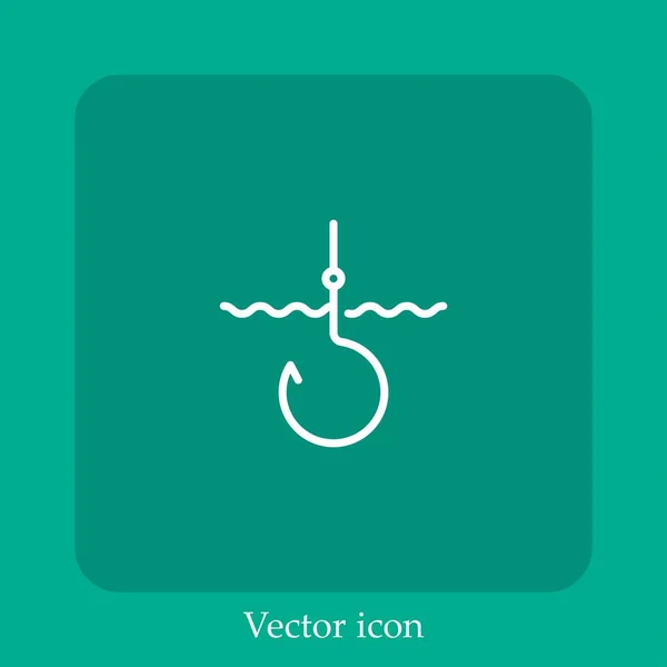 Haken Vektor Symbol Lineare Icon Line Mit Editierbarem Strich — Stockvektor