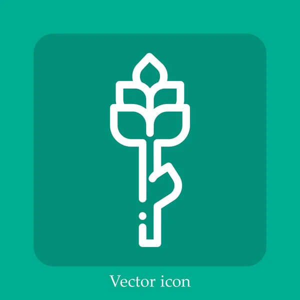 Asparagus Vector Icon Linear Icon Line Editable Stroke — Stock Vector