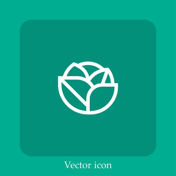 Salatvektorsymbol Lineare Icon Line Mit Editierbarem Strich — Stockvektor