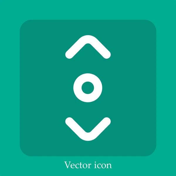 Görgetés Vektor Ikon Lineáris Ikon Line Szerkeszthető Stroke — Stock Vector