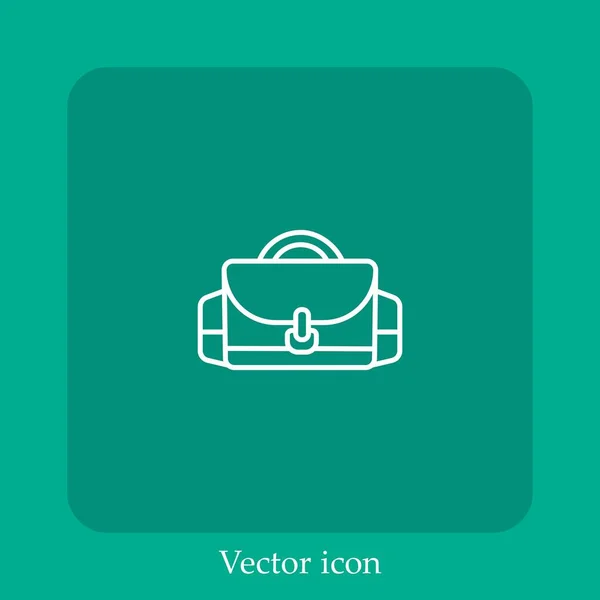 Kameratasche Vektor Symbol Lineare Icon Line Mit Editierbarem Strich — Stockvektor