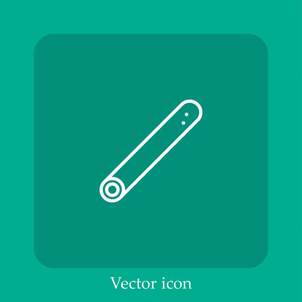 Lakritzstock Vektor Symbol Linear Icon Line Mit Editierbarem Strich — Stockvektor