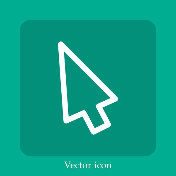 Mausvektorsymbol Lineare Icon Line Mit Editierbarem Strich — Stockvektor