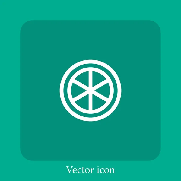 Ícone Vetor Cal Linear Icon Line Com Curso Editável — Vetor de Stock