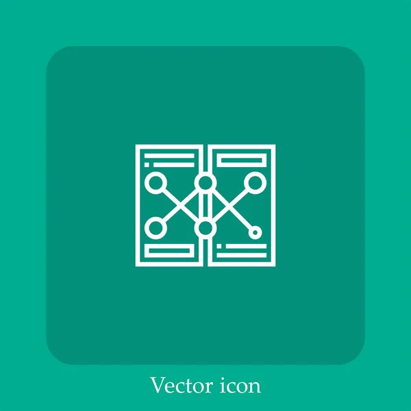 Icône Vectorielle Comparative Icône Linéaire Ligne Avec Trait Modifiable — Image vectorielle