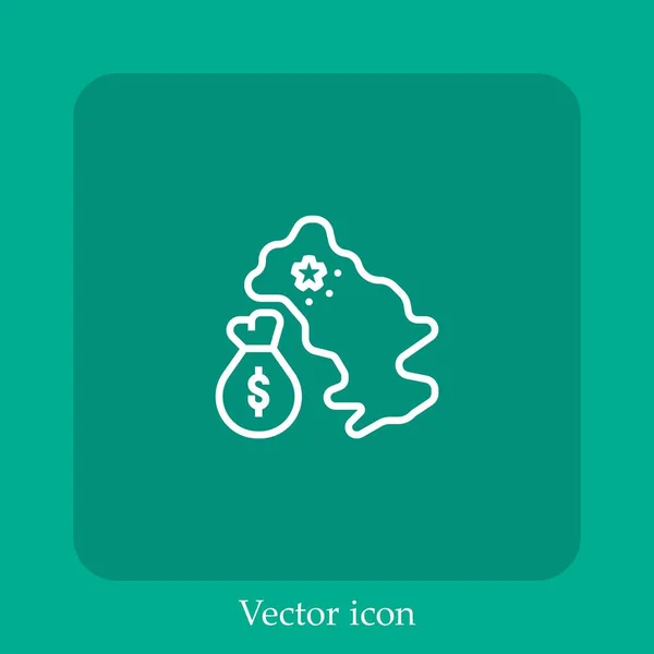 Ícone Vetor Credor Linear Icon Line Com Curso Editável — Vetor de Stock