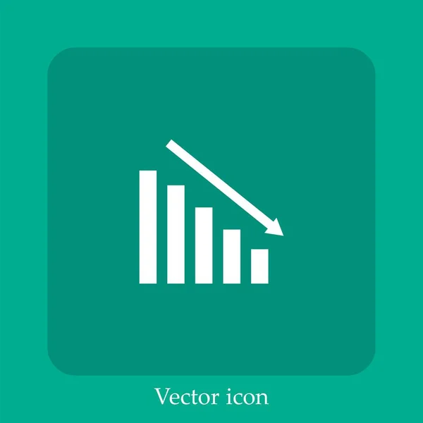 Loss Vector Icon Linear Icon Line Editable Stroke — Stock Vector