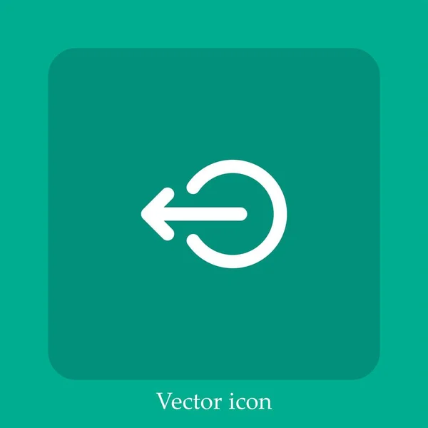 Logout Vektor Symbol Lineare Icon Line Mit Editierbarem Strich — Stockvektor