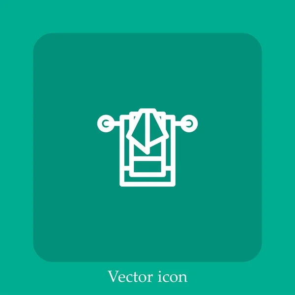 Toallas Icono Vector Icon Line Lineal Con Carrera Editable — Vector de stock