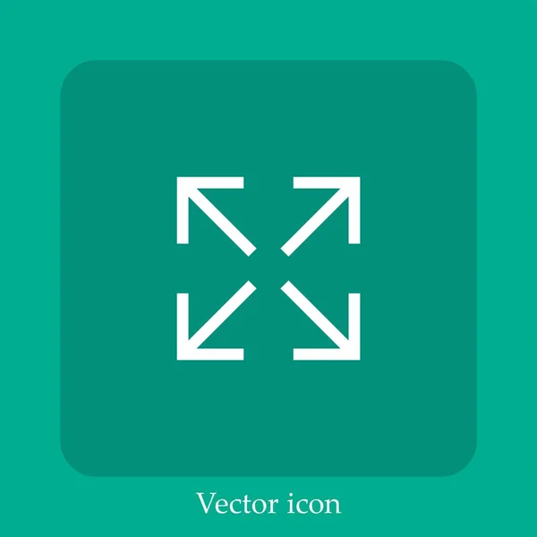 Maximieren Vektorsymbol Lineare Icon Line Mit Editierbarem Strich — Stockvektor