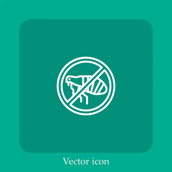 Floh Vektorsymbol Lineare Icon Line Mit Editierbarem Strich — Stockvektor