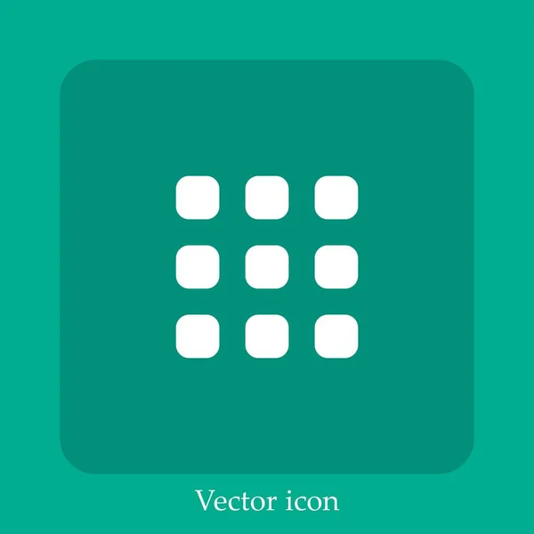 Icono Vector Menú Icono Lineal Línea Con Carrera Editable — Vector de stock
