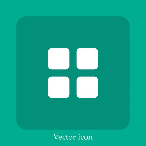 Menu Vektor Ikon Linear Icon Line Dengan Coretan Yang Dapat - Stok Vektor