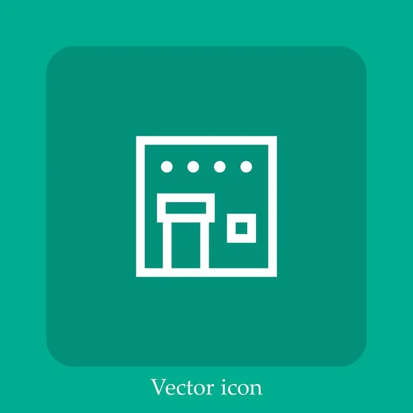 Mexikanische Haus Vektor Symbol Lineare Icon Line Mit Editierbarem Strich — Stockvektor