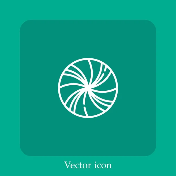 Minzkugel Vektor Symbol Lineare Icon Line Mit Editierbarem Strich — Stockvektor