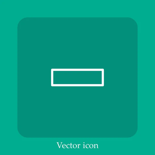 Menos Ícone Vetorial Linear Icon Line Com Curso Editável — Vetor de Stock