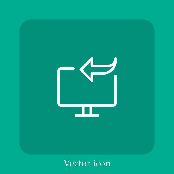 Transfer Vector Icon Linear Icon Line Editable Stroke — Stock Vector
