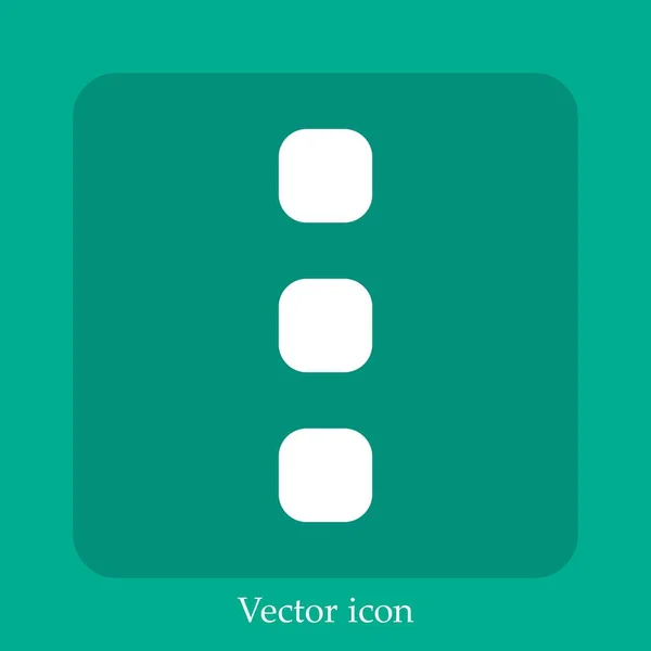 Icône Vectorielle Icône Linéaire Ligne Avec Trait Modifiable — Image vectorielle