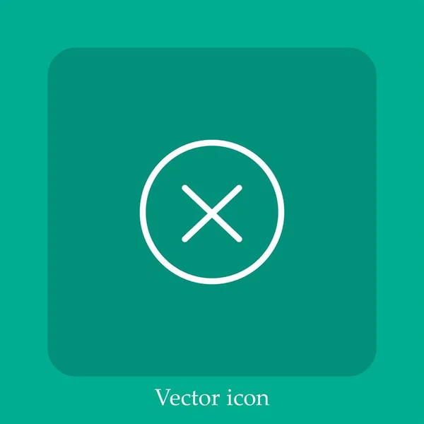 Multiplizieren Sie Das Vektor Symbol Linear Icon Line Mit Editierbarem — Stockvektor