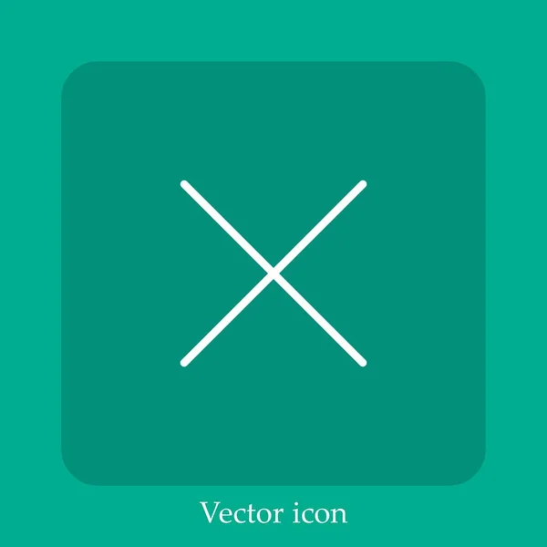 Multiplicar Icono Vectorial Icono Lineal Línea Con Carrera Editable — Vector de stock