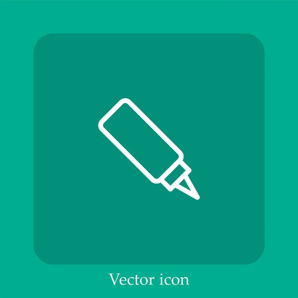 Ícone Vetorial Mostarda Linear Icon Line Com Curso Editável — Vetor de Stock