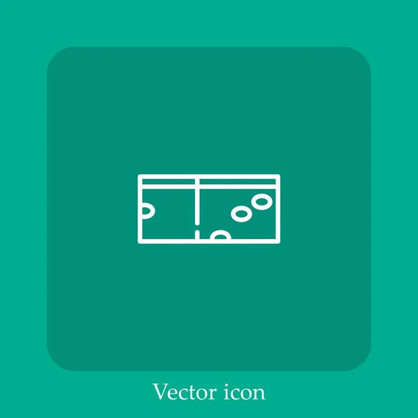 Nougat Icono Vector Icon Line Lineal Con Carrera Editable — Vector de stock