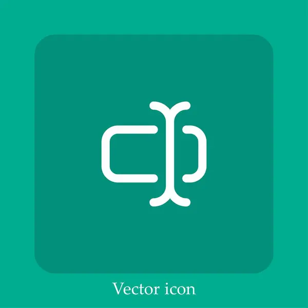 Textvektorsymbol Lineare Icon Line Mit Editierbarem Strich — Stockvektor