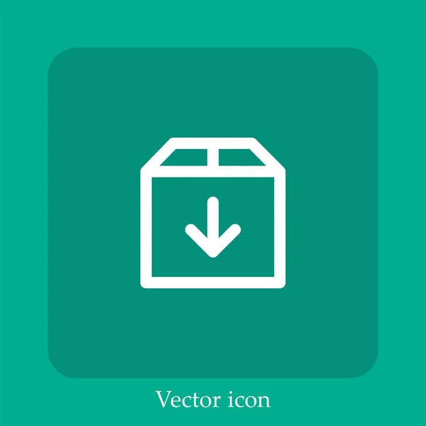 Package Vector Icon Linear Icon Line Editable Stroke — Stock Vector